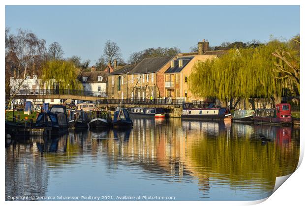 Ely riverside   Print by Veronica in the Fens