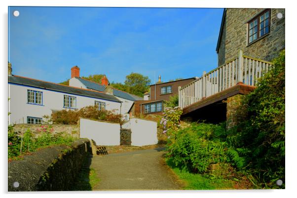 Bucks Mills Village, North Devon Acrylic by graham young