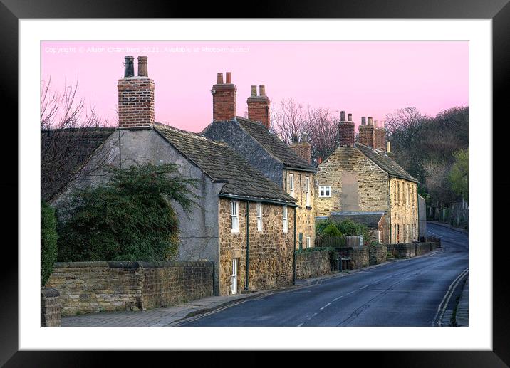 Wentworth Cottages Framed Mounted Print by Alison Chambers