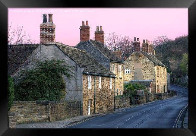 Wentworth Cottages Framed Print by Alison Chambers