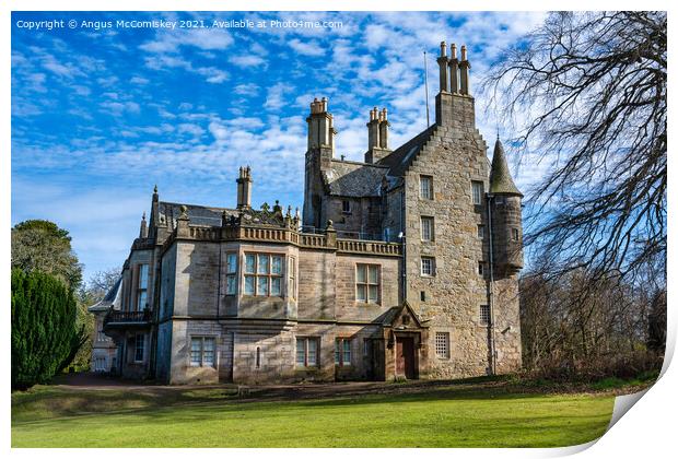 Lauriston Castle from the garden, Edinburgh Print by Angus McComiskey