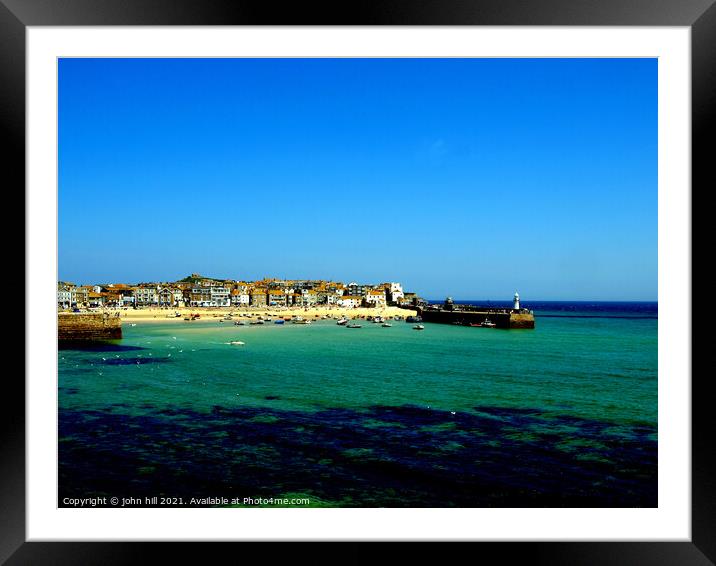 St. Ives in Cornwall. Framed Mounted Print by john hill
