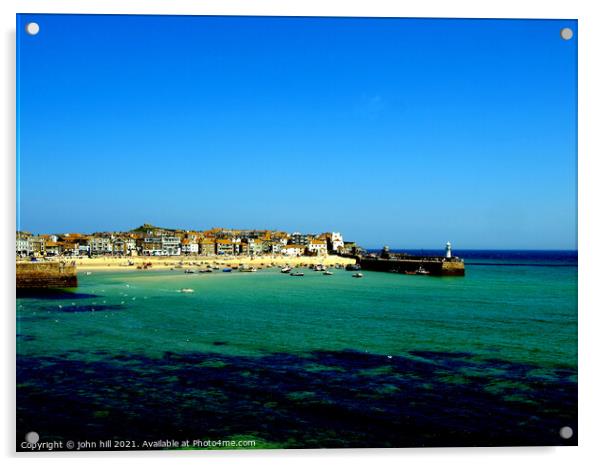 St. Ives in Cornwall. Acrylic by john hill