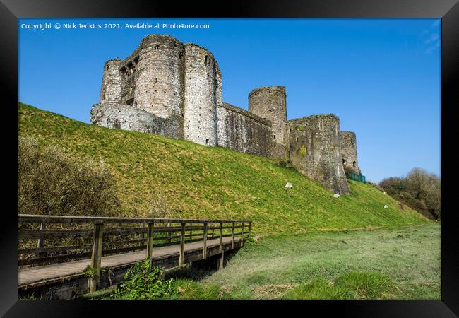 Kidwelly Castle Carmarthenshire Wales Framed Print by Nick Jenkins
