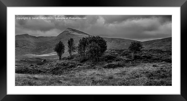 Glencoe Landscape (mono, panoramic)  Framed Mounted Print by Derek Daniel