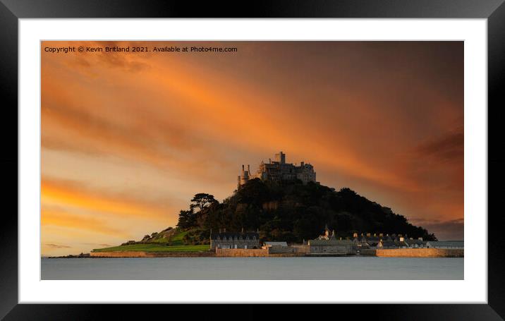 st michaels mount cornwall Framed Mounted Print by Kevin Britland