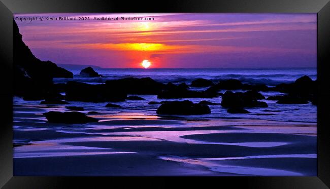 coastal sunset Framed Print by Kevin Britland
