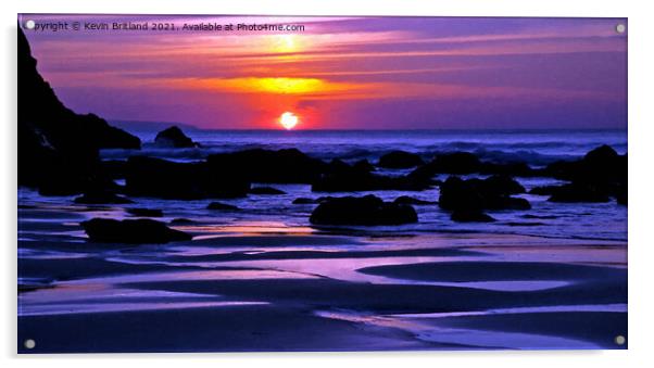 coastal sunset Acrylic by Kevin Britland