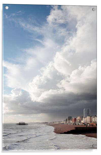 A storm passes over Brighton and Hove Acrylic by Neil Overy