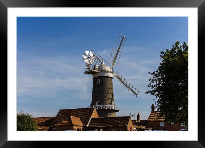 Bircham Windmill in Norfolk seen in bright sunlight Framed Mounted Print by Clive Wells