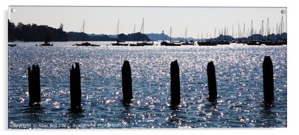 Posts in Water Bosham Harbour Chichester Acrylic by Allan Bell