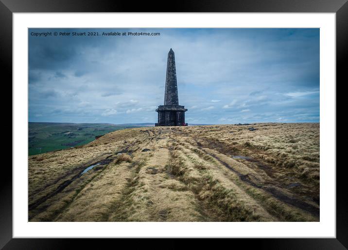 White House to stoodley Pike on the Pennine Way Framed Mounted Print by Peter Stuart