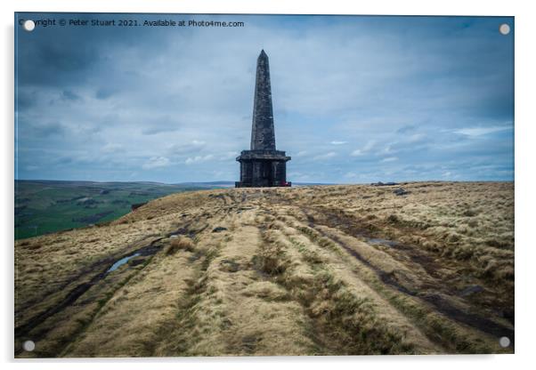 White House to stoodley Pike on the Pennine Way Acrylic by Peter Stuart