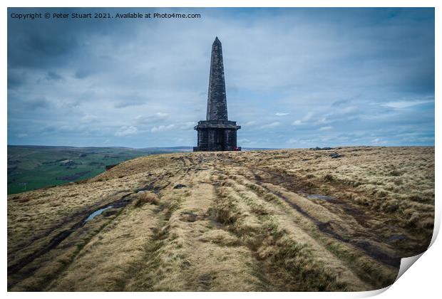 White House to stoodley Pike on the Pennine Way Print by Peter Stuart
