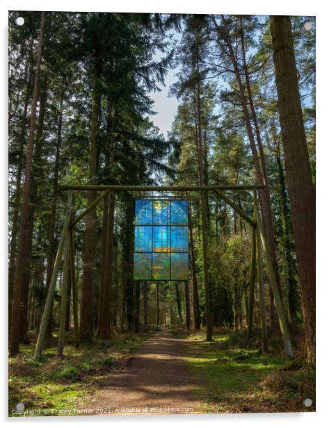 The Stained Glass Window - Forest of Dean Acrylic by Tracey Turner