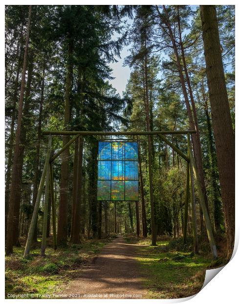The Stained Glass Window - Forest of Dean Print by Tracey Turner