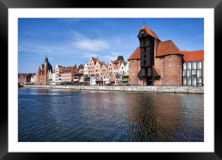 Old Town of Gdansk River View Framed Mounted Print by Artur Bogacki