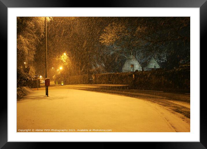 Winters Night in Alloway Framed Mounted Print by Alister Firth Photography