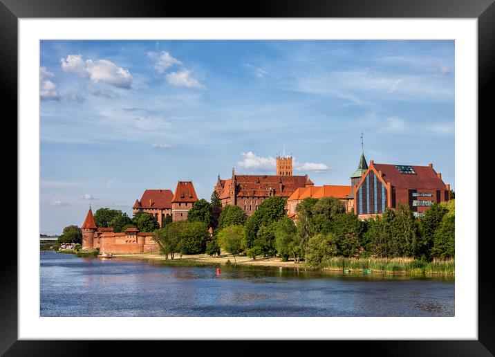The Malbork Castle and Town in Poland Framed Mounted Print by Artur Bogacki