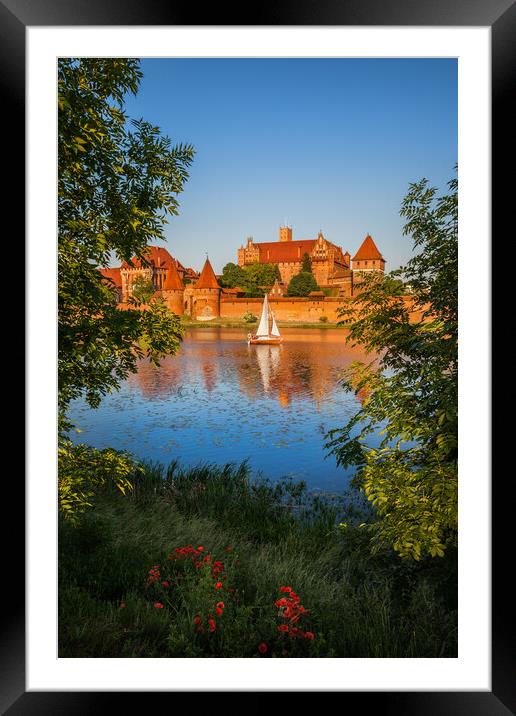 Malbork Castle at Sunset in Poland Framed Mounted Print by Artur Bogacki