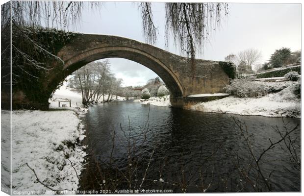 Brig O Doon in the winter Canvas Print by Alister Firth Photography