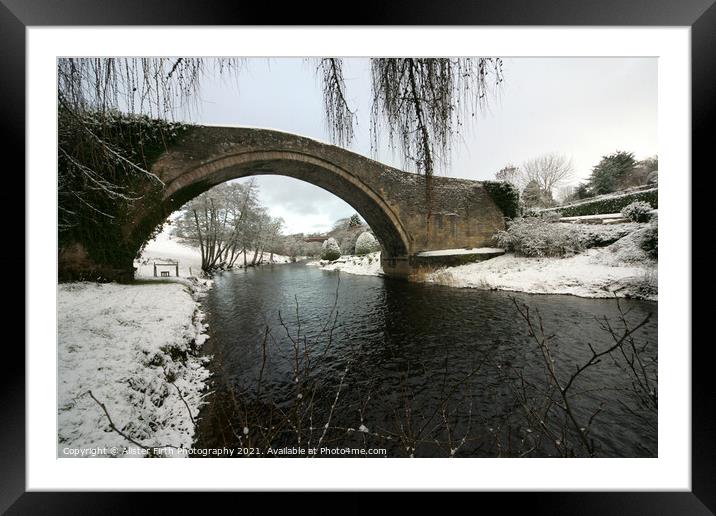 Brig O Doon in the winter Framed Mounted Print by Alister Firth Photography
