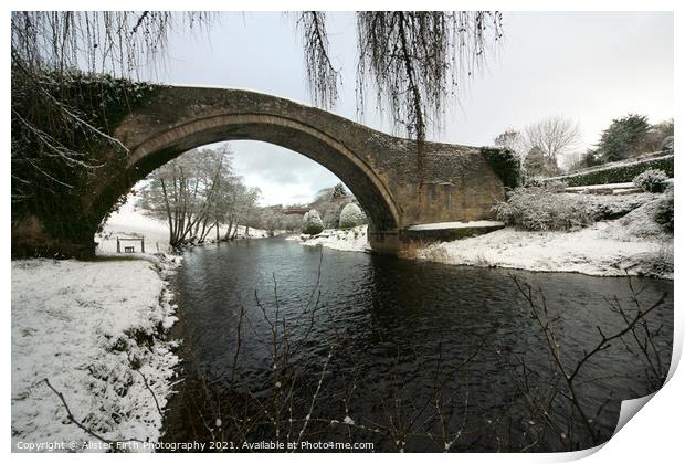 Brig O Doon in the winter Print by Alister Firth Photography
