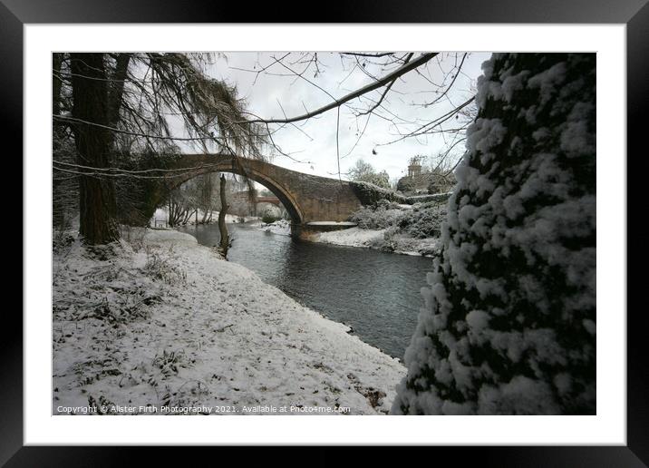 Brig O Doon  in winter Framed Mounted Print by Alister Firth Photography