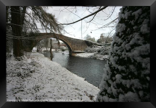 Brig O Doon  in winter Framed Print by Alister Firth Photography
