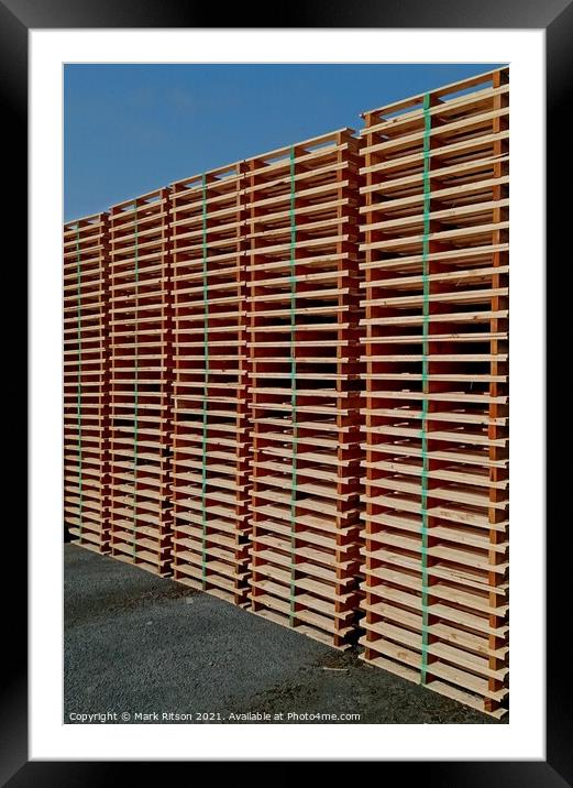 Rows of Pallets  Framed Mounted Print by Mark Ritson