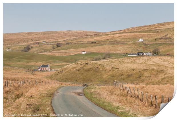 Harwood, Upper Teesdale in Early Spring Print by Richard Laidler