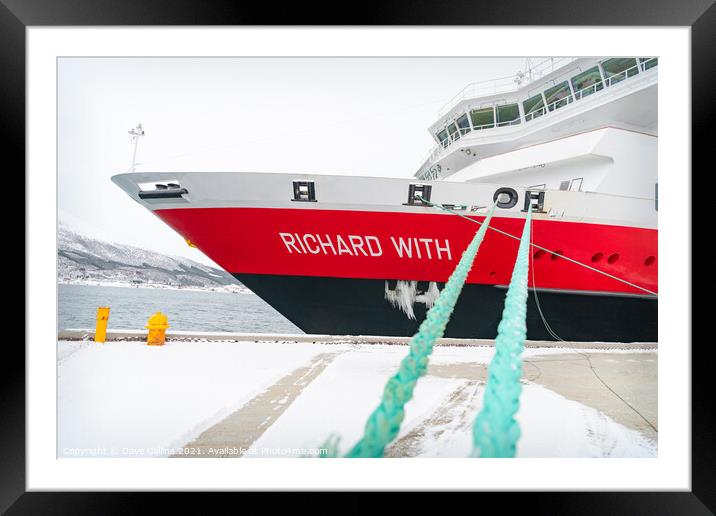 Hurtigruten Ship -Richard With Framed Mounted Print by Dave Collins