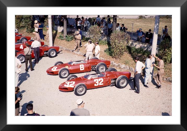 Ferrari Formula One racing cars Monza 1961 Framed Mounted Print by Ian Murray