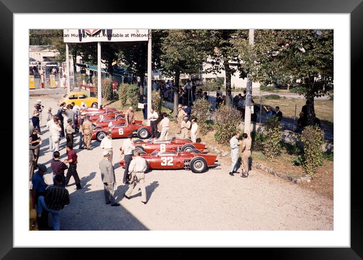 Ferrari Formula One racing cars Monza 1961 Framed Mounted Print by Ian Murray