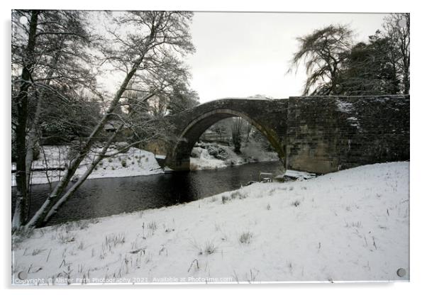Brig o Doon Winter Acrylic by Alister Firth Photography