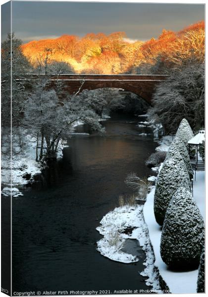 Winter sunrise over the River Doon Canvas Print by Alister Firth Photography