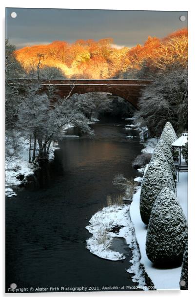 Winter sunrise over the River Doon Acrylic by Alister Firth Photography