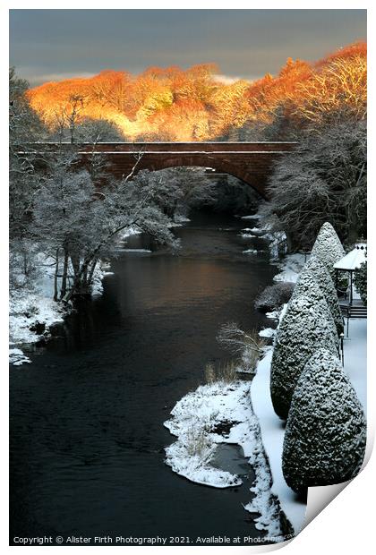 Winter sunrise over the River Doon Print by Alister Firth Photography