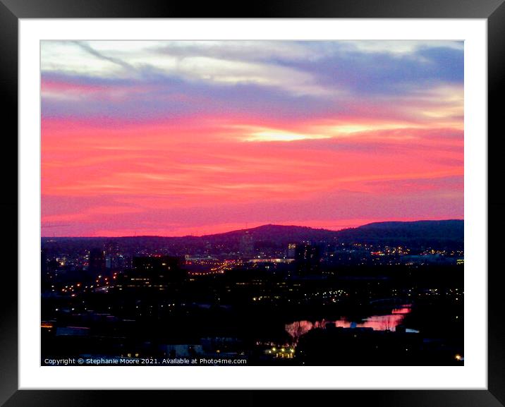 Sunset over Ottawa Framed Mounted Print by Stephanie Moore