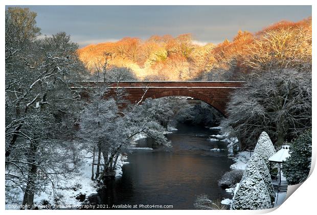 Winter Sunrise over the The River Doon Print by Alister Firth Photography