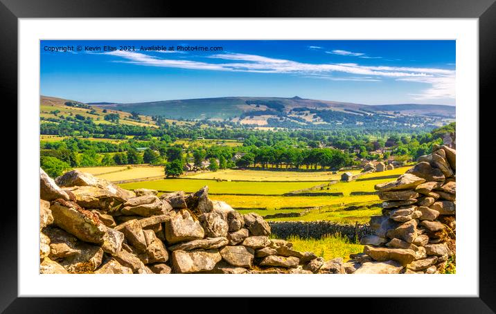 Castleton view Framed Mounted Print by Kevin Elias