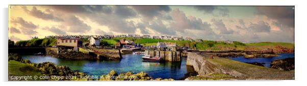 St. Abbs panorama Acrylic by Colin Chipp