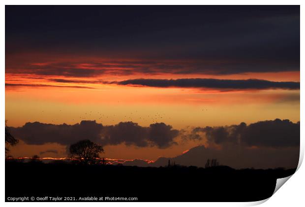 Great Holland sunset Print by Geoff Taylor