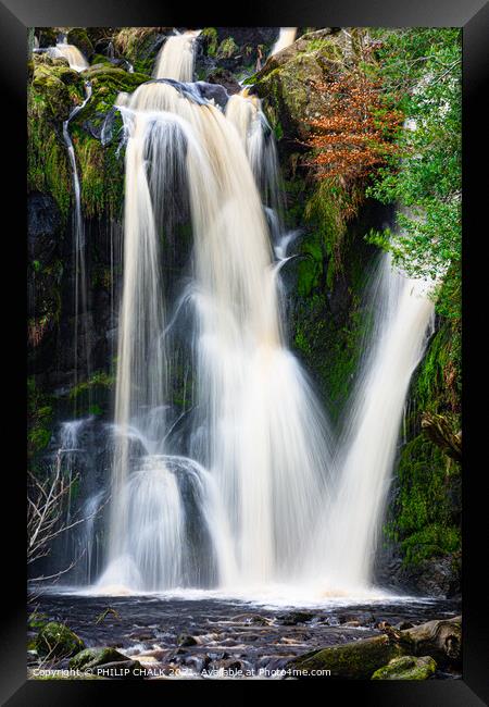 Posforth waterfall in the magical  Yorkshire dales 451  Framed Print by PHILIP CHALK