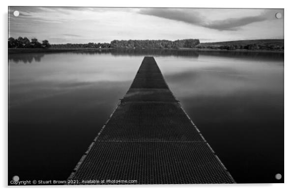 Lockwood Beck Reservoir, North Yorkshire  Acrylic by Stuart Brown