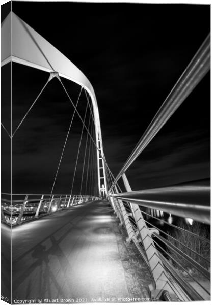 The Infinity Bridge, Stockton-on-tees Canvas Print by Stuart Brown