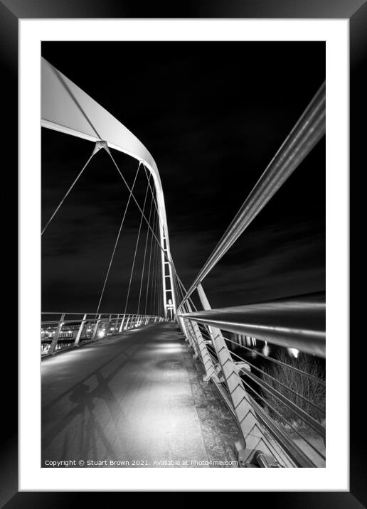 The Infinity Bridge, Stockton-on-tees Framed Mounted Print by Stuart Brown