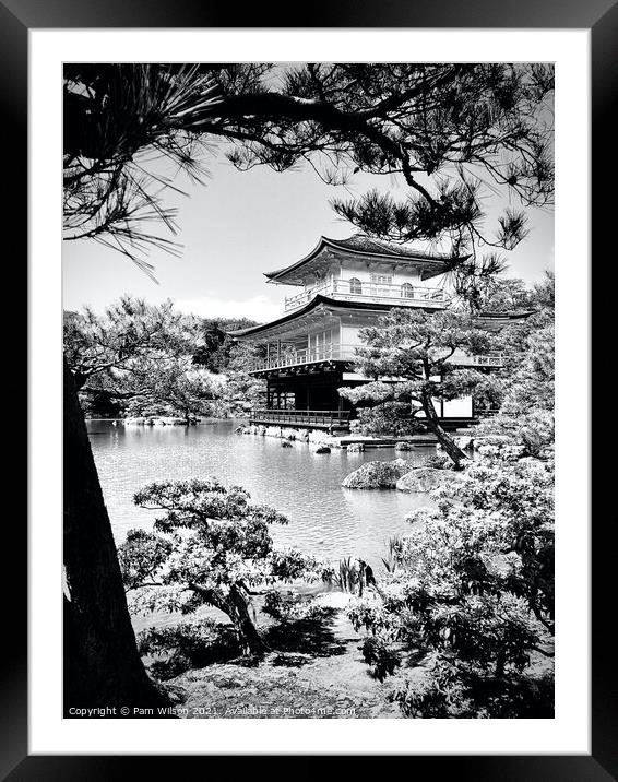 The Golden Pavilion Framed Mounted Print by Pam Wilson