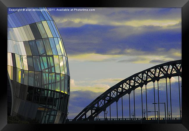 Newcastle Skyline Framed Print by alan willoughby