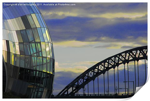 Newcastle Skyline Print by alan willoughby